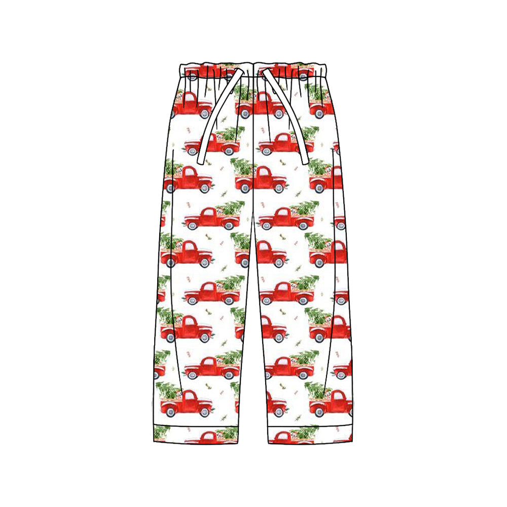 Red truck Christmas tree adult women Christmas pants