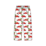Red truck Christmas tree adult women Christmas pants