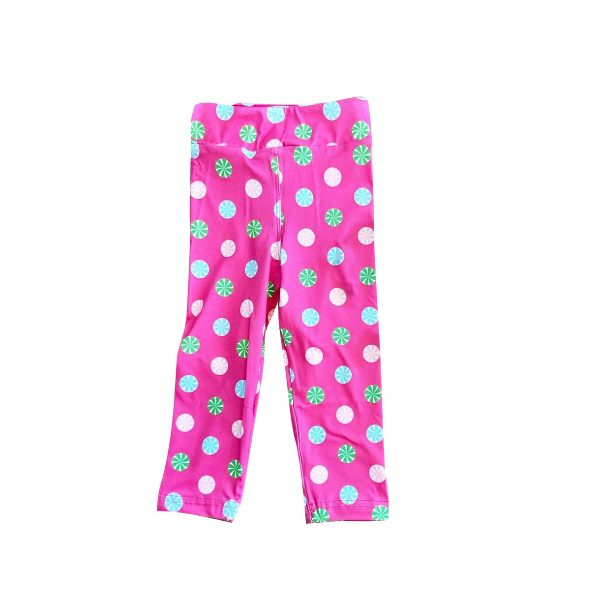 Hot pink candy kids girls Christmas leggings