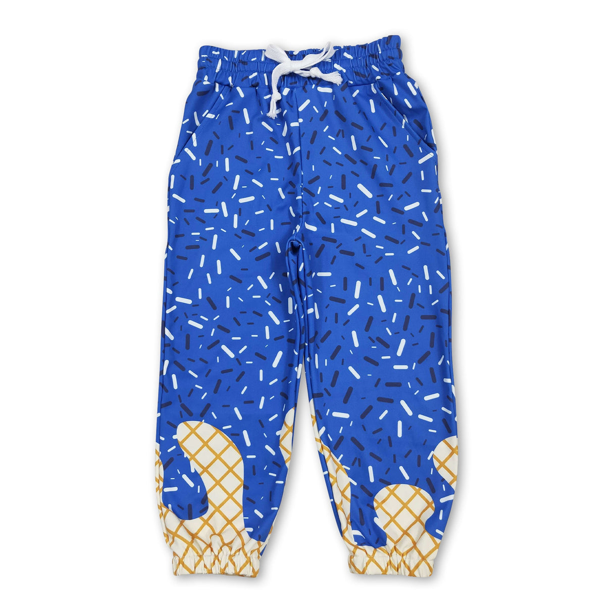 Blue ice cream sprinkle baby kids team pants