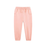 orange solid baby kids elastic waist pants