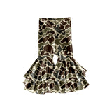 green camo kids girls yoga pants