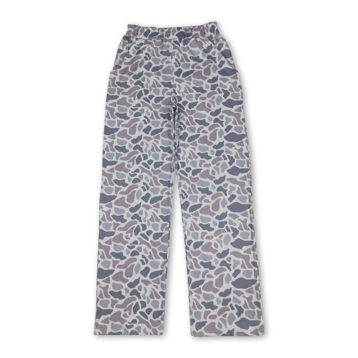 Grey camo pocket adult women pants