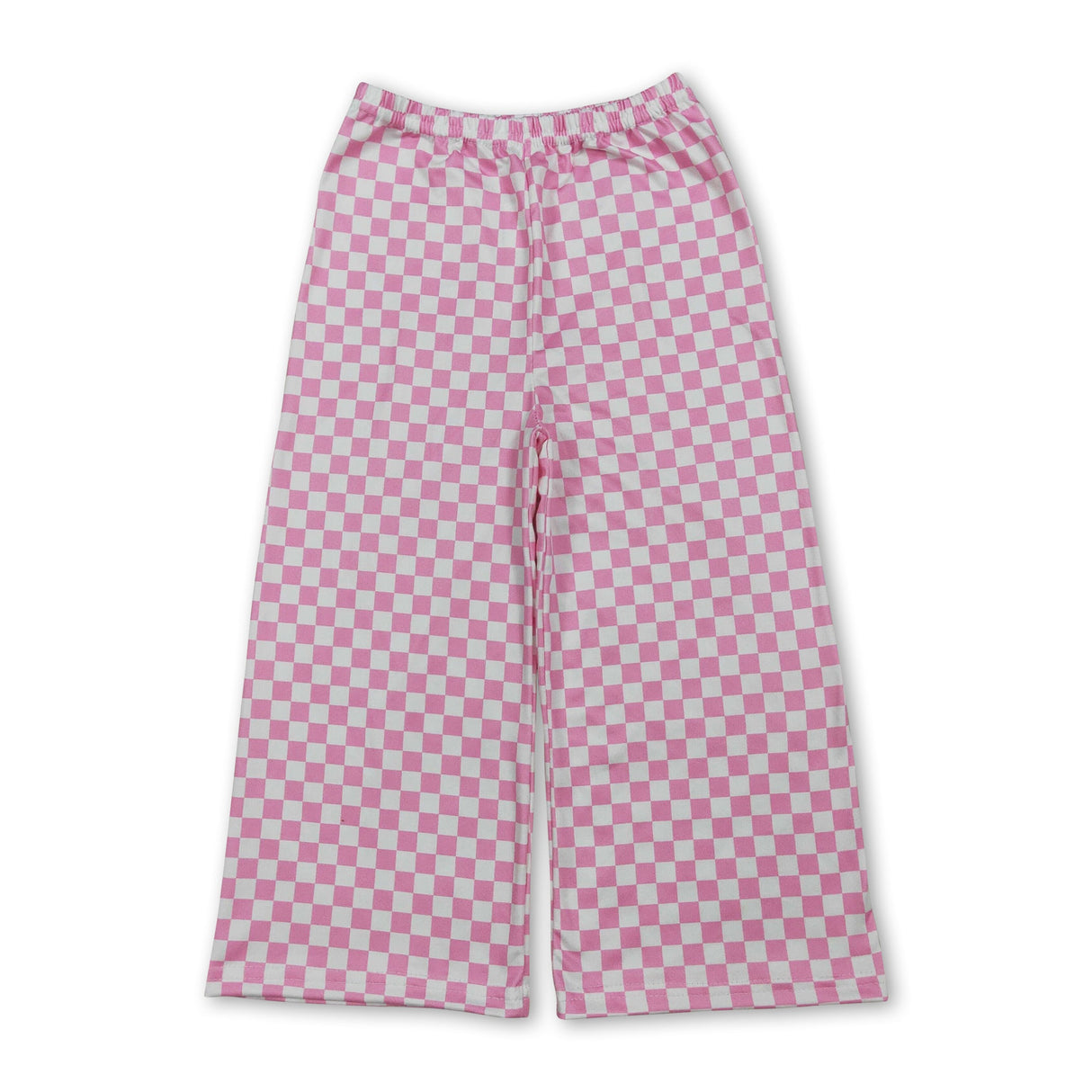 Pink plaid cute kids girls pants
