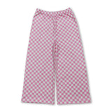 Pink plaid cute kids girls pants