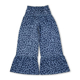 Black leopard patchwork adult women pants