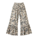 Khaki camo patchwork adult women pants