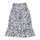 Grey camo patchwork kids girls fall pants