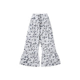 Grey camo patchwork kids girls fall pants