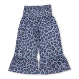 Black leopard patchwork kids girls fall pants