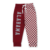 A plaid patchwork kids boys team pants