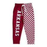 Plaid patchwork pockets kids boys team pants