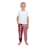 Plaid patchwork pockets kids boys team pants