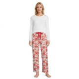 Plaid santa adult women Christmas pajamas pants