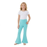 Aqua high waist baby girls yoga flare pants