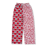 G red bow plaid leopard adult women team pants