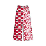 G red bow plaid leopard adult women team pants