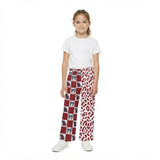 A elephant grey bow plaid leopard kids girls team pants