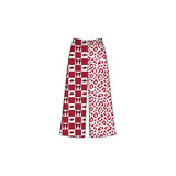 Hogs bow plaid leopard kids girls team pants