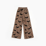 Leopard bat kids girls Halloween pants