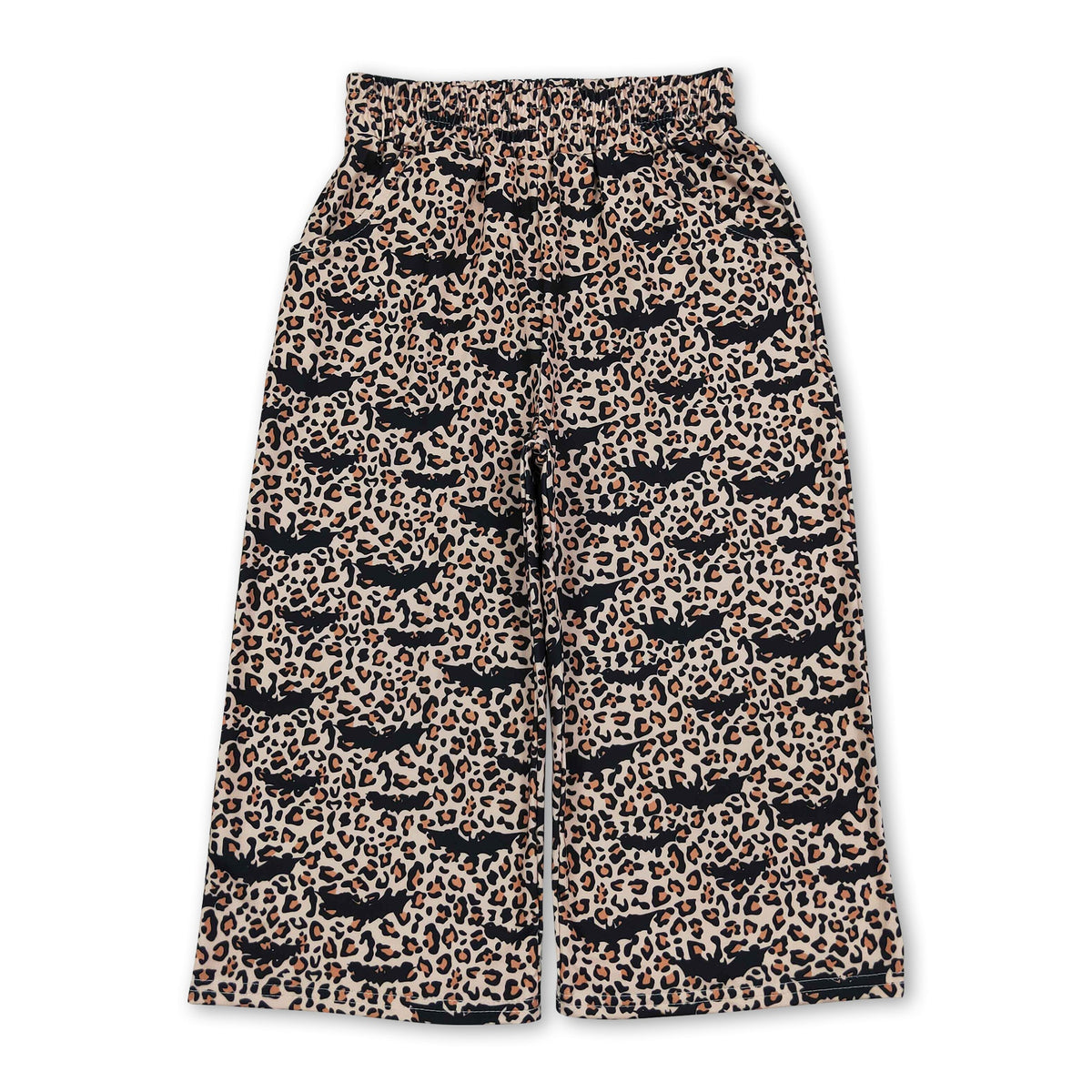 Leopard bat kids girls Halloween pants