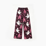 Pink leopard bat ghost kids girls Halloween pants