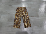 Olive camo pockets scallop kids girls fall pants
