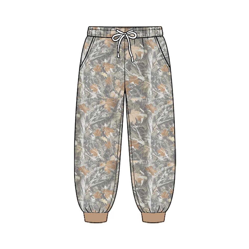 Leaves camo pockets kids boys fall pants