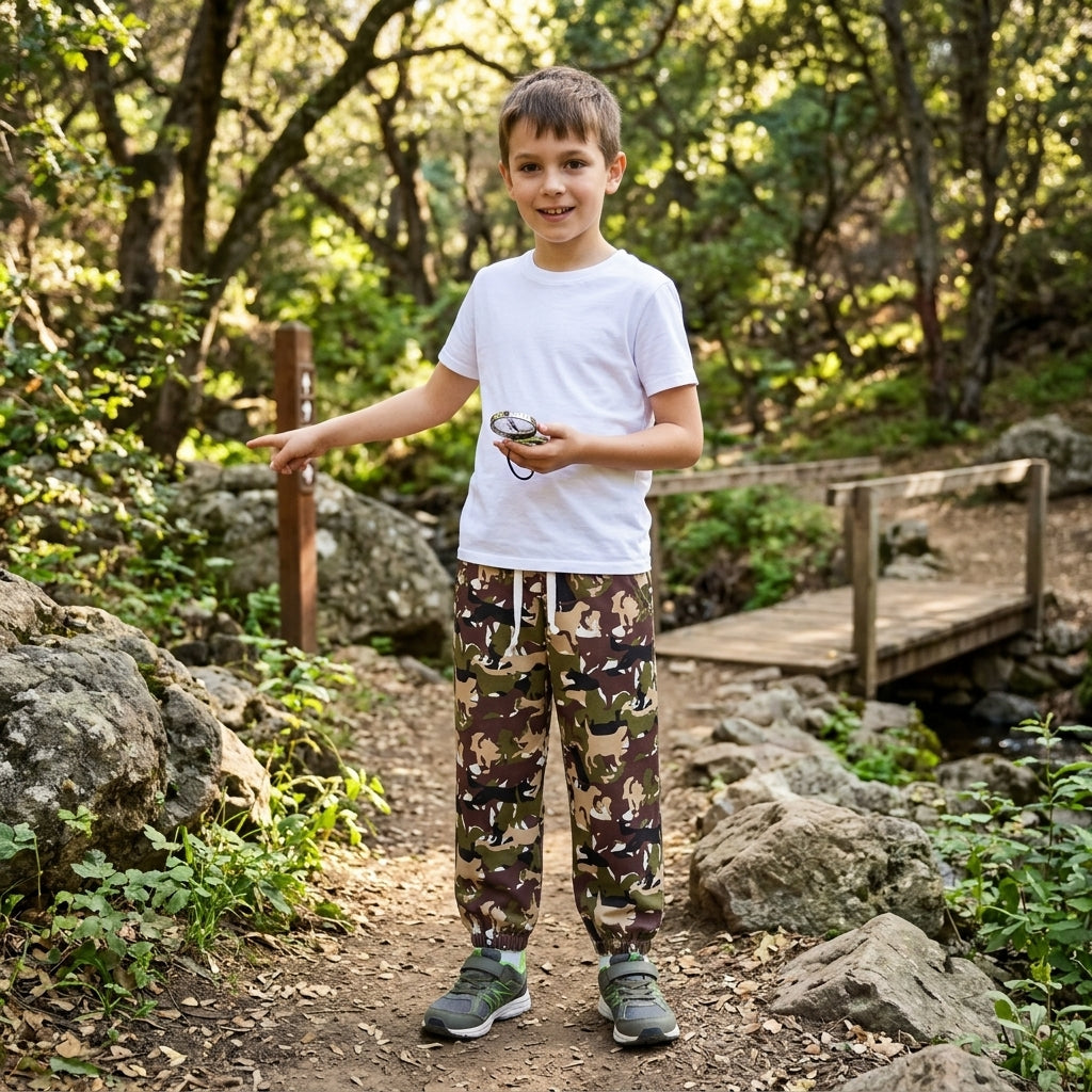 Dog green camo hunting boys fall pants