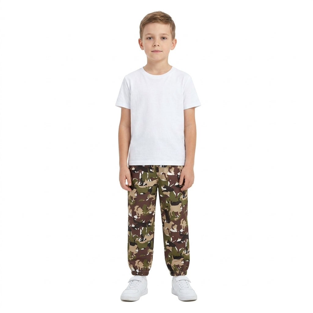 Dog green camo hunting boys fall pants