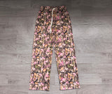 Pink leaves camo adult women fall active pants