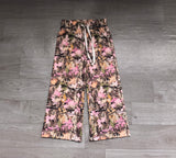 Pink leaves camo kids girls fall active pants
