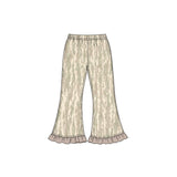 Camo ruffle kids girls hunting flare pants