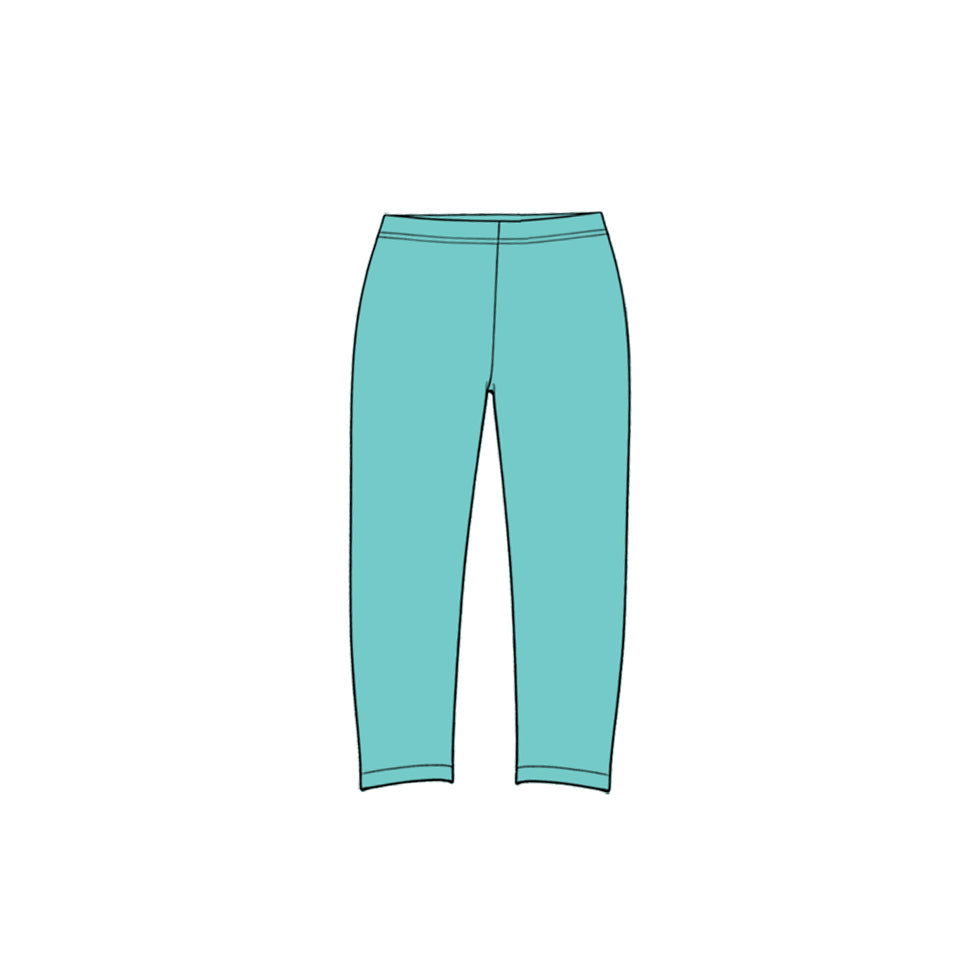 Mint color kids girls active leggings