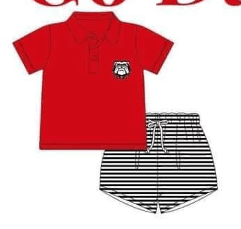 Deadline May 23 G dog polo shirt stripe shorts boys team clothes