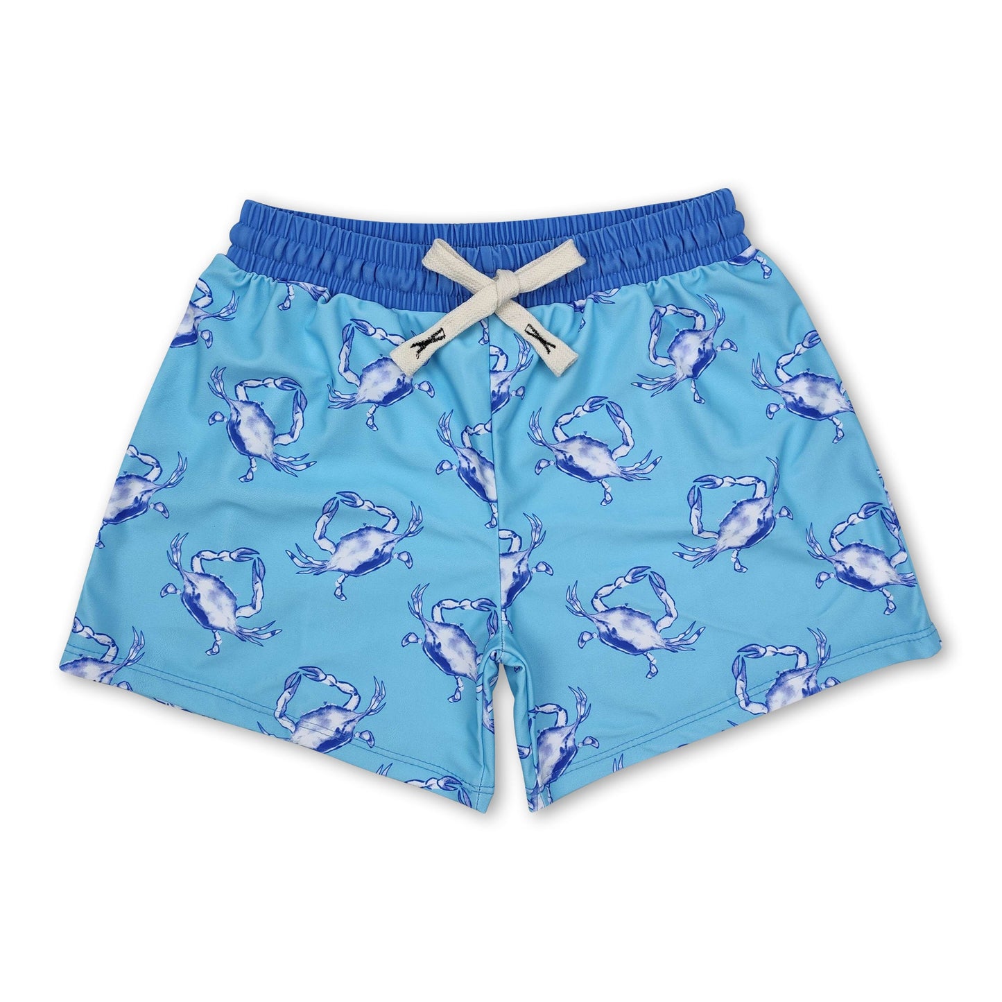 Blue crab summer boy swim trunks