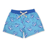 Blue crab summer boy swim trunks