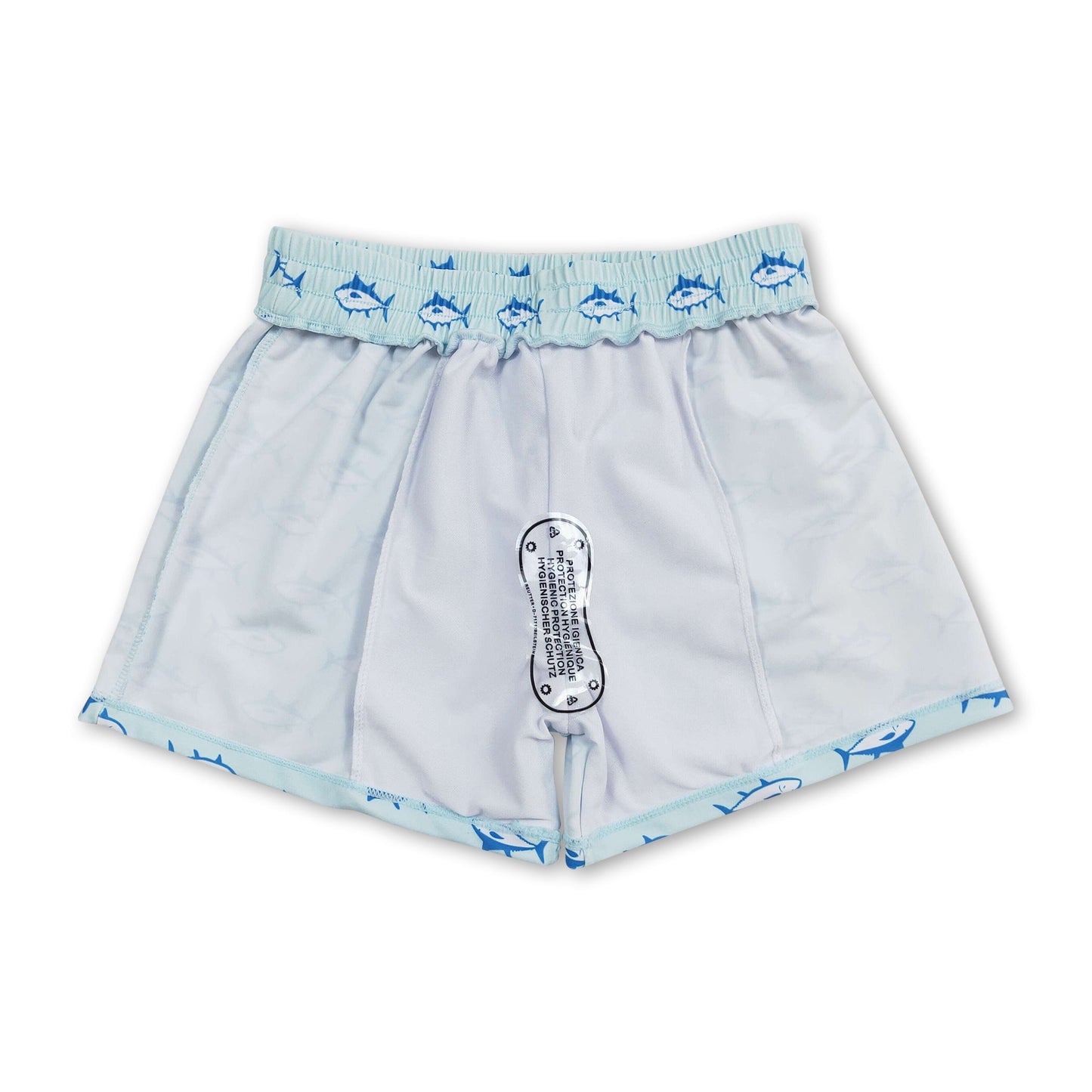 Grey whale summer boy swim trunks