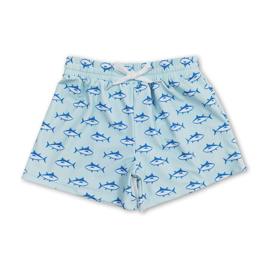 Grey whale summer boy swim trunks