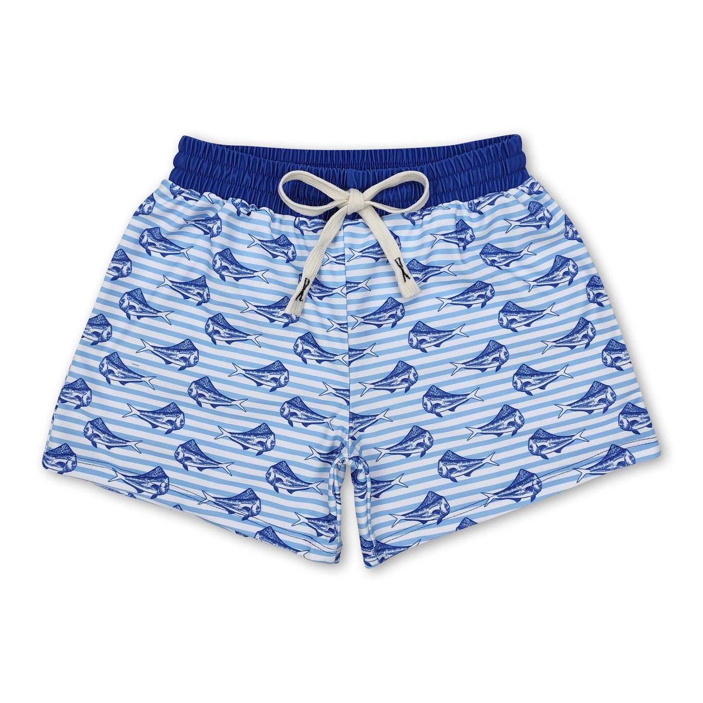 Stripe fish summer boy swim trunks