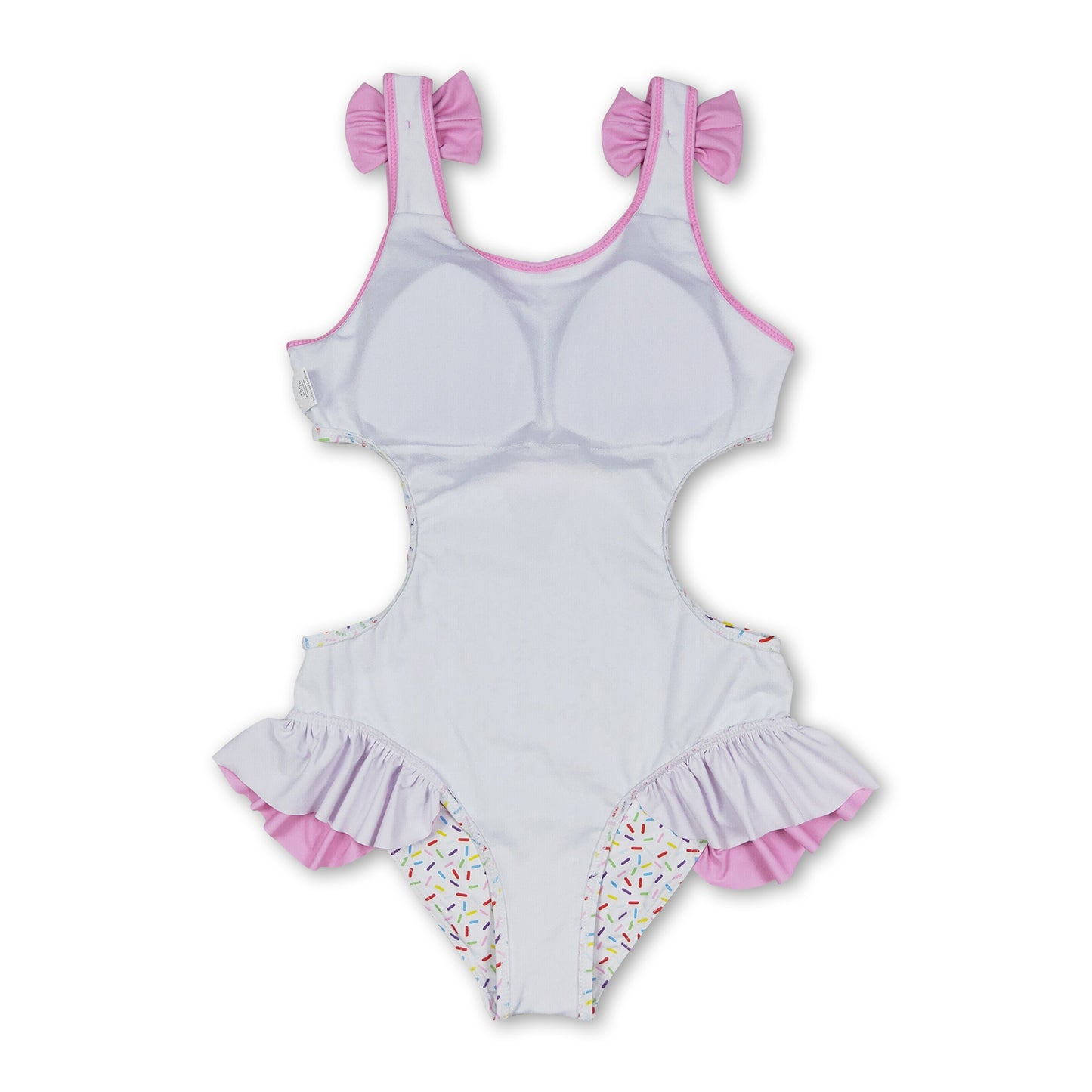 Pink sprinkle ice cream baby girls summer swimsuit