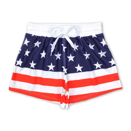 Stars stripe 4th of july boy swim trunks