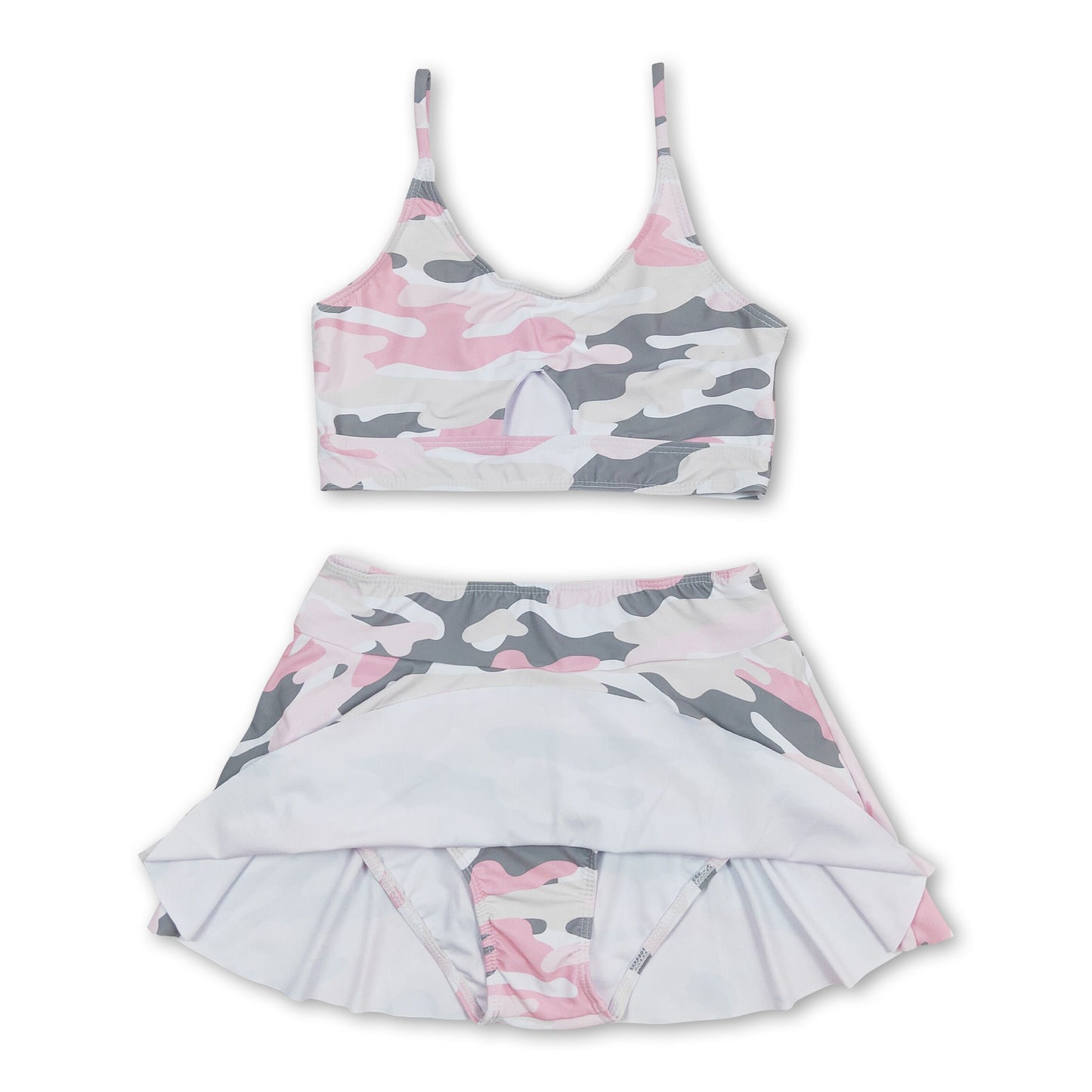 Pink camo 2 pcs mommy and me girls summer swimsuit