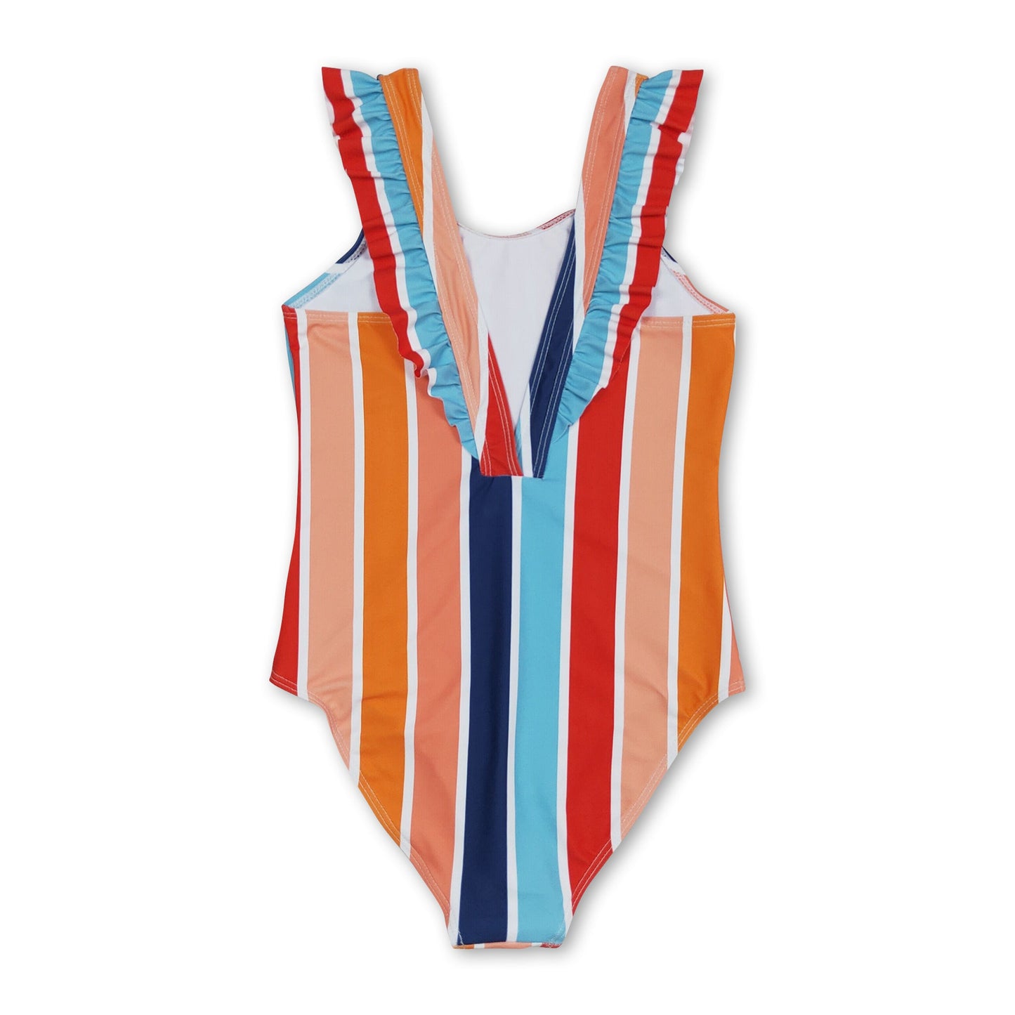 Stripe mommy and me kids girls summer swimsuit