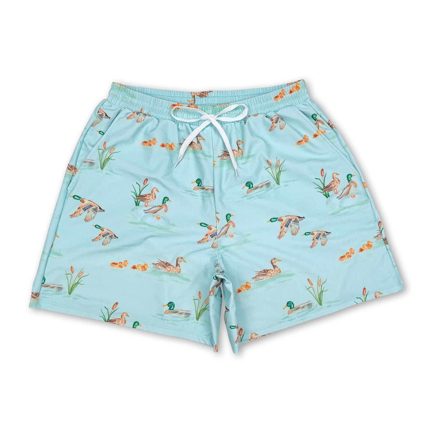 Green duck adult men summer swim shorts