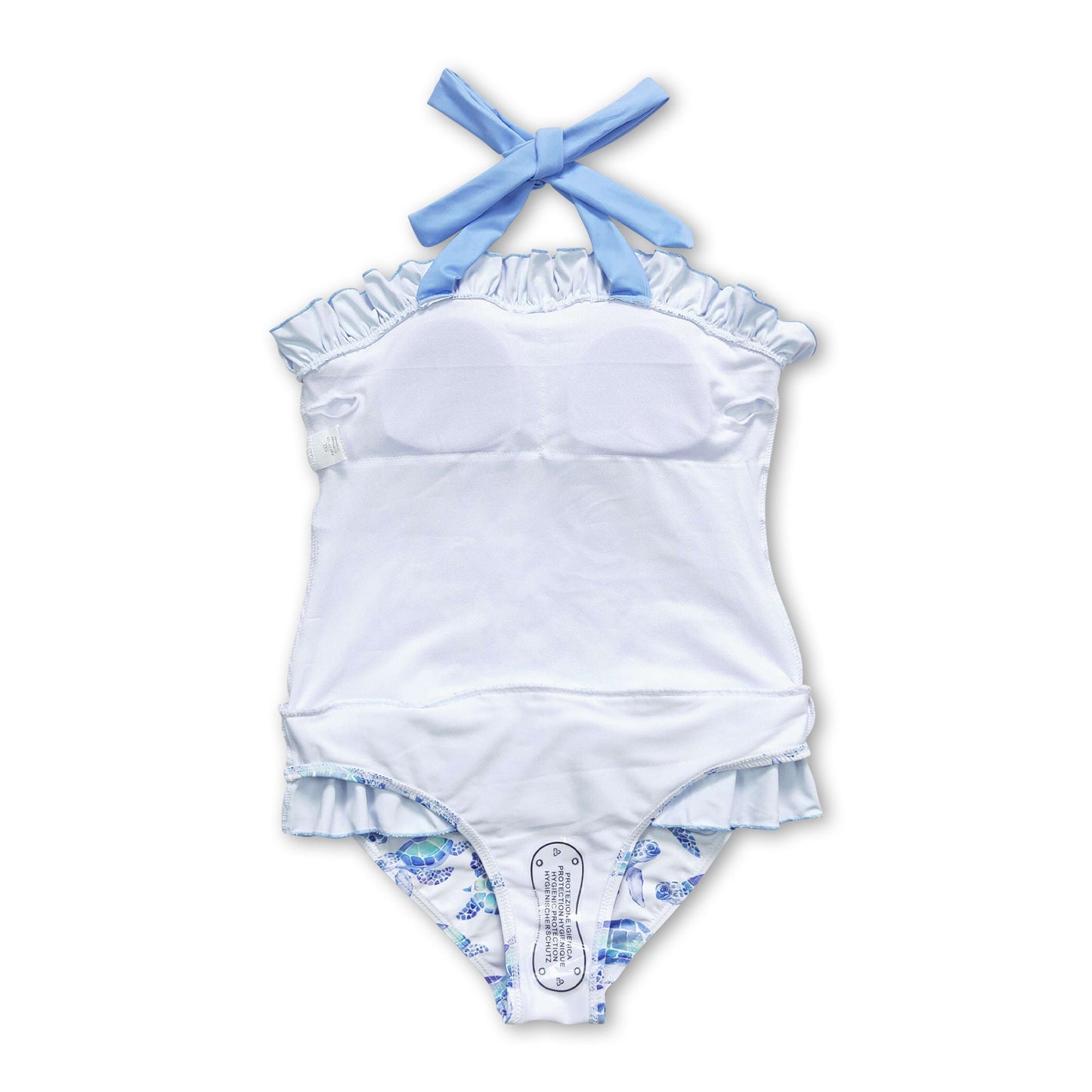 Turtle halter one piece girls summer swimsuit