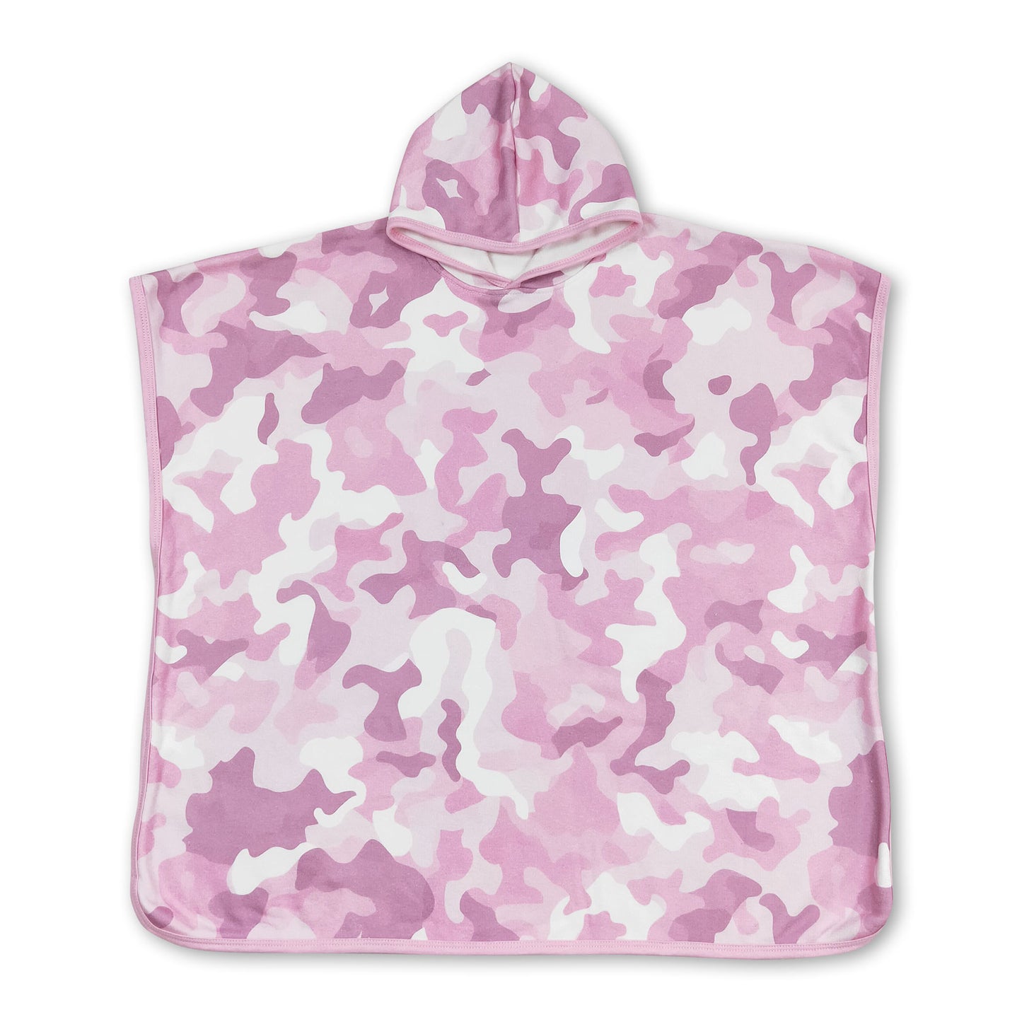 Pink camo hooded kids girls swimming cover up