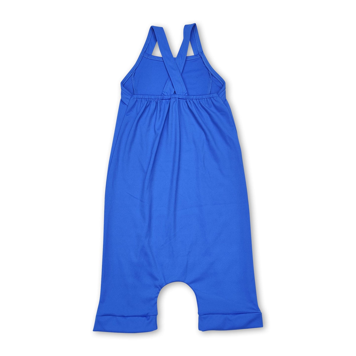 Blue straps one piece girls active wear