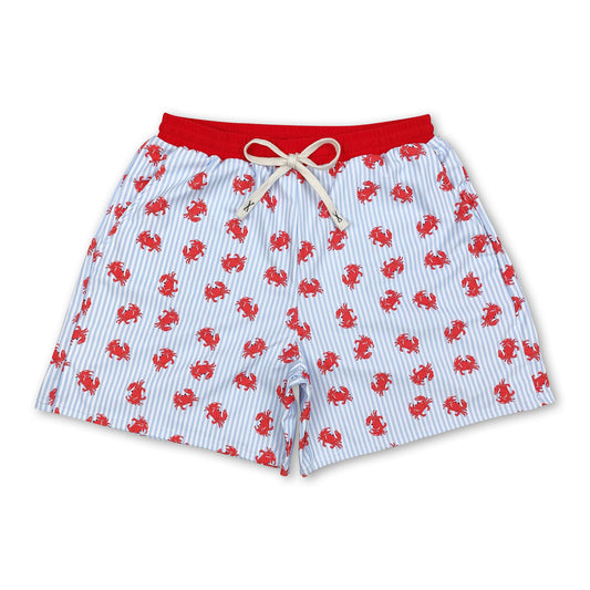 Stripe crab summer adult men swim trunks