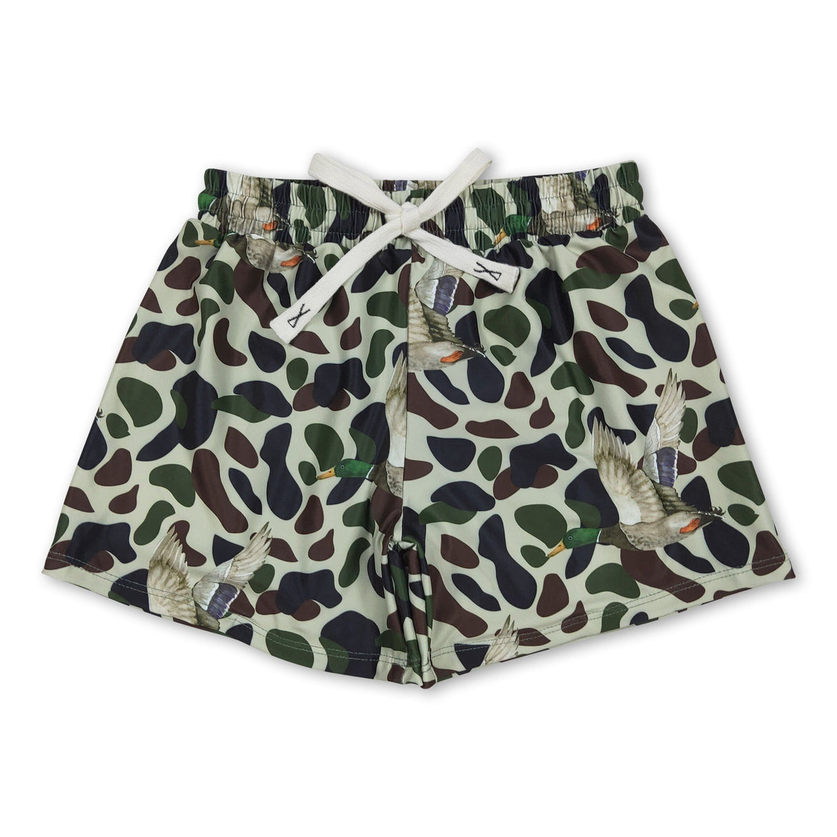 Camo duck kids boys summer swim trunks